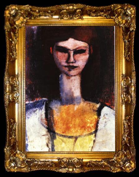 framed  Amedeo Modigliani Bust of a Young Woman, ta009-2